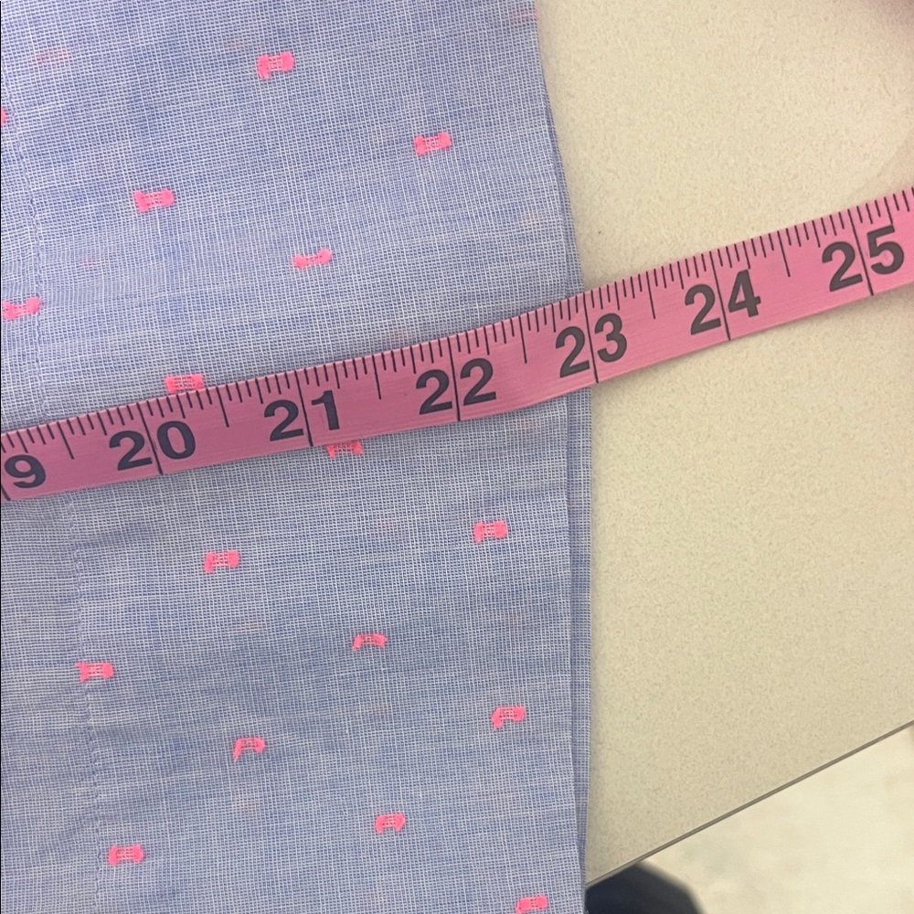 Lilly Pulitzer Top, Ruffle, Sleeveless, Blue w/Pink, Flowy, Feminine - Picture 12 of 12